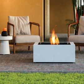 Outdoor real fire fireplace alcohol courtyard coffee table bonfire villa