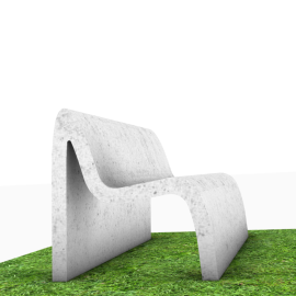 Fiberglass Outdoor Landscape Seat B