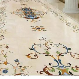 Customized water jet marble medallion flooring